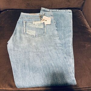 NEW VTG Seven 7 Blue Label Flare Jeans Denim Y2K Mid Rise 31 100% Cotton 34"